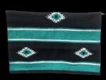 Majestic Ally 36"x 34" Navajo Design Acrylic Saddle Blanket -2.4 lbs (Turquoise Green and Black) - Image 7