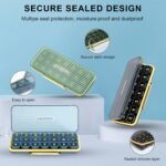 Weekly Pill Organizer 3 Times a Day, 7 Day Medicine Organizer Box, Portable Travel Pill Box, Secure Closure and Moisture Resistance for Pills, Vitamins, Fish Oil, Supplements (Blue) - Image 6