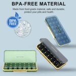 Weekly Pill Organizer 3 Times a Day, 7 Day Medicine Organizer Box, Portable Travel Pill Box, Secure Closure and Moisture Resistance for Pills, Vitamins, Fish Oil, Supplements (Blue) - Image 7