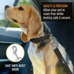 Active Pets Dog Car Harness - Pack of 1 Dog Seatbelts for Cars, Trucks, Travel - Tether Belt for Small & Large Dogs - Orange - Image 3