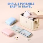 Pill Organizer, Daily Pill Case Portable Pill Box for Travel Cute Pill Container Medicine Pill Organizer for Vitamin,Fish Oils,Supplements - Image 8