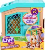 Little Live Pets - Mama Surprise | Soft, Interactive Mama Guinea Pig and her Hutch, and her 3 Surprise Babies. 20+ Sounds & Reactions. for Kids Ages 4+, Multicolor, 7.8 x 11.93 x 11.38 inches - Image 3