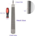 18 Inch Hoof Rasp, Horseshoe File with Rubber Handle, Carbon Steel Farrier File Tool, Suitable for Horse/Goat/Cow/Donkey/Animal Hooves, Strong - Image 4