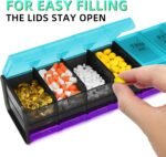 Extra Large Pill Organizer, 7 Day AM/PM Weekly Pill Case with XXL Compartment for Fish Oils, Travel-Friendly Medicine Organizer Pill Planner for Vitamins, Supplements - Image 4