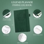Legend Fishing Log Book – Fisherman Journal Notebook to Record Catches & Trip Info – Fishing Essentials, Equipment & Gifts for Men (Dark Green Debossed) - Image 3