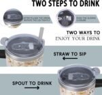 40 oz Tumbler with Handle and Straw, Stainless Steel Insulated Horse Tumbler 40 oz, Reusable Horse Coffee Mug with Leak Proof Lid, Horse Gifts for Women - Image 6