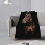 Horse Blanket Super Soft Warm Horse Throw Blanket - Lightweight Cozy Flannel Horse Print Throw Blanket Bed Couch Sofa Office Decor, Gifts for Horse Lovers Girls and Boys Women and Man 50"x40" - Image 8