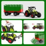 Dwi Dowellin Kids Tractor Toy Farm Playset,Toddlers Farm Vehicle Toys with Light&Sound,69 PCS Farm Toys Set with Farm Animals Fences Farmers for Kids 3-12 Years Old Boys Girls Birthday Gift - Image 6