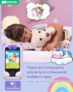 KOKODI Kids Smart Phone Toys, Birthday Gifts Unicorn Toddler Play Phone for Girls 3-10, Touchscreen HD Dual Camera Cell Phone for Kids, Travel Toy Preschool Learning Toy for Kids (Purple) - Image 7