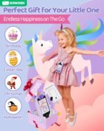 KOKODI Kids Smart Phone Toys, Birthday Gifts Unicorn Toddler Play Phone for Girls 3-10, Touchscreen HD Dual Camera Cell Phone for Kids, Travel Toy Preschool Learning Toy for Kids (Purple) - Image 8