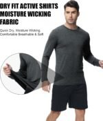 2/6 Pack Men's Long Sleeves Dry Fit Shirts, UPF 50+ Rash Guard Swim SPF Fishing UV Sun Protection Shirts - Image 4