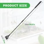 Fish Tank Scraper, Length Adjustable Aquarium Cleaning Tool 21" Handheld Scraper Brushes Set Fish Tank Cleaner Kit for Glass Aquarium(Black) - Image 4