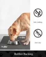 Pet Feeding Mat-Absorbent Dog Mat for Food and Water Bowl-No Stains Quick Dry Dog Water Dispenser Mat-Dog Accessories Pet Supplies-Dog Water Bowl for Messy Drinkers - Image 6