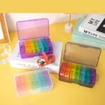 Surakey Pill Organizer, Portable Pill Dispenser, Moisture-Proof Travel 2 Times a Day Pill Box 7 Day Pill Case for Vitamin, Medicine, Fish Oil/Supplements Large 14 compartments, Type 4 - Image 4