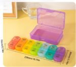 Surakey Pill Organizer, Portable Pill Dispenser, Moisture-Proof Travel 2 Times a Day Pill Box 7 Day Pill Case for Vitamin, Medicine, Fish Oil/Supplements Large 14 compartments, Type 4 - Image 6