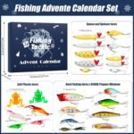 Fishing Advent Calendar 2024, 24 Days Fishing Lure Tackle Set Christmas Countdown Calendar for Fisherman Adult Men Teen Boys - Image 3