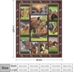 Horse Blanket Horse Gifts for Girls Boys Horse Throw Blanket for Couch Sofa Bed Soft Warm Flannel Fleece for Kids Adults 40"x50" - Image 5