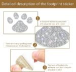 GES Car Cup Holder Coasters, Bling Paw Cup Coaster Car Interior Accessories 4 Set 2.75 Inch Anti Slip Dog Paw Car Coasters with Crystal Paw Stickers - Image 5