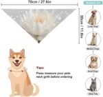 Sparkles Lotuss Flower Dog Bandanas Triangle Soft Adjustable Cat Scarf Pet Accessories Party Wedding Holiday - Image 3