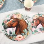 Horse Birthday Party Supplies (Serves 24) Dinner Plates, Dessert Plates, Cups, Napkins. Horse Party Decorations for Baby Showers, Kids, Boys, Girls and More - Image 4