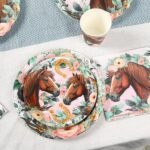 Horse Birthday Party Supplies (Serves 24) Dinner Plates, Dessert Plates, Cups, Napkins. Horse Party Decorations for Baby Showers, Kids, Boys, Girls and More - Image 5