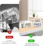 3 Pieces Supplement Bottle Organizer, Clear Plastic Vitamin Organizer with Lid and Handle, Stackable Pill Bottle Organizer, First Aid Box Empty for Vitamin, Medicine, Fish Oil & Supplements - Image 7