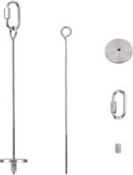 1pcs Hanging Bird Treat Skewer Parrot Fruit Feeder, 13 Inch Stainless Steel Bird Food Holder Parrot Fruit Food Skewer with Washer Nut Parakeet Treat Holder Feeder for Parrot Budgie Conure, LXLVOUEG - Image 2