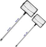 2 Pieces Fish Tank Net Aquarium Mesh Fish Net Long Handle Fish Net with Extendable 12.5-27.5 Inch Stainless Steel Catch Nets for Fish Tank Aquarium Accessories (4 Inch, 6 Inch) - Image 2