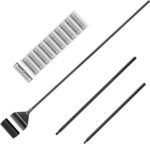 25.6inch Algae Scraper for Glass Aquariums Fish Tank Cleaner Tool with 10 Blades Aluminum Alloy Long Handle Tool-Less Installation - Image 2