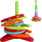 26 cm Horseshoes Set and 16 cm Ring Toss Game Set for Indoor/Outdoor Game - Image 2