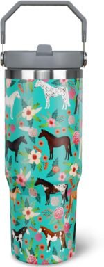 30 oz Horse Tumbler with Handle Christmas Gifts for Horse Lover Funny Cool Birthday Gift 30oz Stainless Steel Travel Cup Mug Water Bottle - Image 2