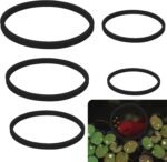 5pcs Aquarium Floating Plant Rings, Foam Floating Plant Corral Fish Feeding Rings Fish Tank Food Ring for Keeping Floating Plants in Place (Black) - Image 2