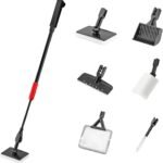 6 in 1 Aquarium Cleaning Tool Kit Fish Tank Algae Scraper, Sponge Pad, Fish Net, Gravel Rake and Cleaning Brush with Telescopic Long Handle - Image 2
