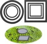 6PCS Floating Plant Ring, Fish Feeding Ring, 6 Sizes Round & Square Aquarium Floating Plant Corral for Fish Tank, Keeping Floating Plants in Place, Black - Image 2
