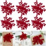 AIMUDI Red Velvet Curly Bows for Gift Wrapping 6.5'' Christmas Curly Bows Self Adhesive Gift Wrap Bows for Christmas Gifts, Treat Bags, Wine Bottles Party Holiday Decorations - 6 Counts - Image 2