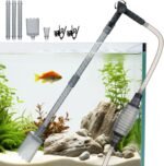 AQQA Manual Aquarium Vacuum Gravel Cleaner Siphon Water Changer Fish Tank Cleaning Kit for Gravel Sand Washing Dirt Removal Siphon Vacuum Cleaner with Adjustable Waterflow - Image 2