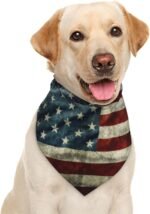 American Flag Vintage Dog Bandana Scarf Triangle Bibs Pet Accessories Cat Kerchief - Image 2