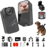 Apexcam Dog Collar Camera with 64GB SD Card, 4K Cat Collar Camera with Touch Screen, Dog Collar with Camera for Video Records, Pet Camera Collar for Remote Monitoring Indoor Outdoor Dog Birthday Gift - Image 2