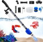 Aquarium Vacuum Gravel Cleaner, 32W 6 in 1 Electric Fish Tank Vacuum Gravel Cleaner,Fish Tank Cleaner for Aquarium Water Changer Sand Gravel Cleaner Remove Dirt Water Shower Water Circulation - Image 2