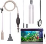 Aquarium Vacuum Gravel Cleaner Kit,Fish Tank Cleaning Kit with Two Tubes and Fish Net,Aquarium Siphon for Cleaning Water and Sand,Fit for Most Fish Tank - Image 2