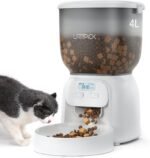 Automatic Cat Feeder, 4L Detachable Cat Food Dispenser for Dry Food Up to 15 Portions(8g/Portion) 6 Meals Per Day, Dual Power Supply Timed Cat Feeders - Image 2