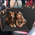 Back Seat Extender for Dogs Cats,Car Seat Cover with Hard Support,Waterproof Dog Hammock for Car Travel,Foldable Camping Bed Mattress for Car SUV Truck(Black) - Image 2