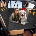 Back Seat Extender for Dogs, Dog Car Seat Cover Hard Bottom, Pet Seat Cover with Mesh Window, Dog Seat Covers for Car Travel Camping, Dog Hammock for Car, Truck, Dog Trunk Cover for SUV - Image 2