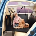 Back Seat Extender for Dogs Hard Bottom Car Seat Cover for Dogs 2024 Upgrade Materials Holds 400lbs with Car Door Protector, Waterproof Dog Car Seat Cover Hammock Bed for Cars Suvs Trucks Back Seat - Image 2