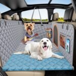 Back Seat Extender for Dogs, Large Space, Hard Bottom Car Seat Cover for Dogs, Waterproof Back Seat Pet Cover for Dogs, Dog Hammock for Car, Backseat Dog Protector for Dogs in Car SUV (Grey) - Image 2