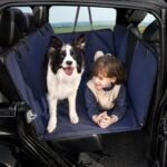 Back Seat Extender for Dogs，Heavy Duty Leatherette Dog Car Seat Cover for Back Seat ，Wash-Free Hard Bottom Dog Hammock for Car Holds 500lbs，Travel Dog Bed for Car SUV Truck-Blue/Nappa - Image 2