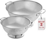 Bellemain Micro-perforated Stainless Steel Colander-Dishwasher Safe (3 QT and 5 QT) - Image 2