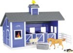 Breyer Horses Breyer Farms Home at The Barn Playset | 10 Piece Playset | 1 Stablemates Horses Included | 15" L x 4" W x 10" H | 1:32 Scale | Model 59241 , Blue - Image 2