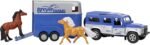 Breyer Horses Farms Land Rover and Tag-a-Long Trailer and Playset | Die Cast | 3.25” H x 10.5” L x 2.5” D | 2 Stablemates Horses Included | 1:32 Scale | Model #59216, Multi - Image 2