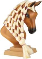 Breyer Horses Mane Beauty Horse Styling Head|SUNSET|Blonde Extra-Long Silky No Tangle Mane | 10" x 4.25" x 4.25" | Styling Book, Brush, Hair Coils, Hair Clips, Elastics|Horse Toy|Model #7402 , Black - Image 2